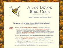 Tablet Screenshot of alandevoebirdclub.org